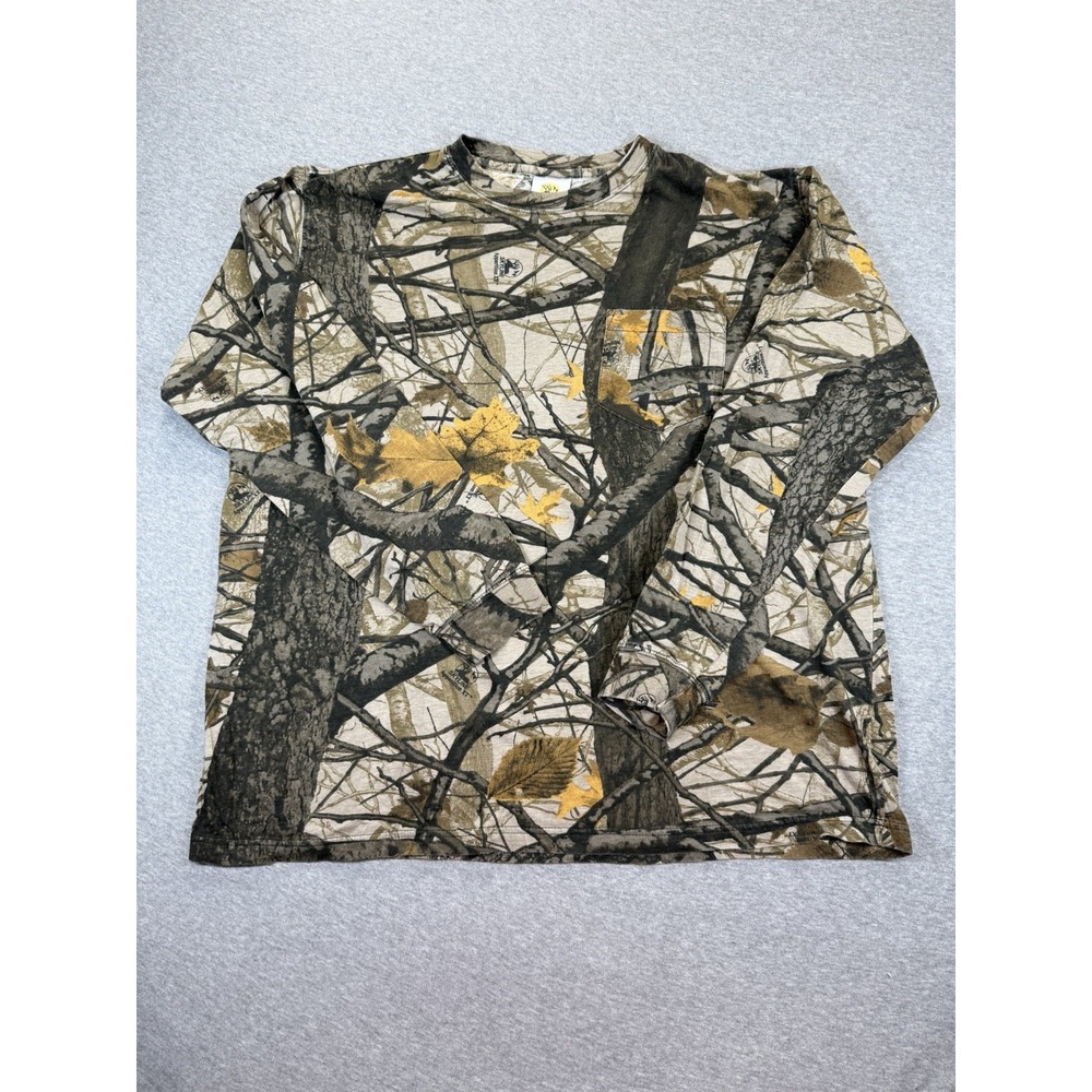Vintage Skyline Apparition XT Camo Hunting Long Sleeve Shirt Mens XL Green